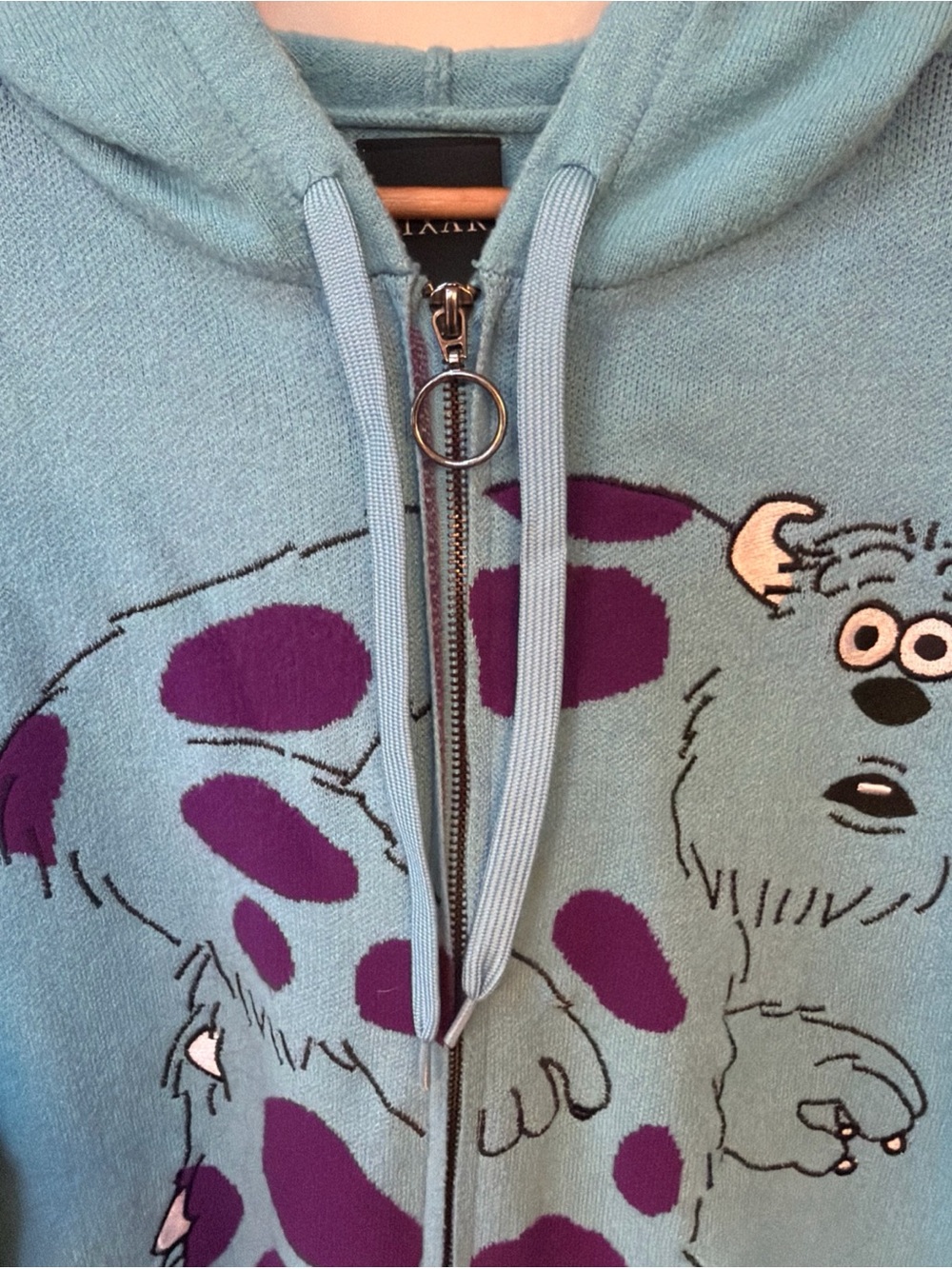 Disney Pixar Monsters Inc Sully Women's Knit Zippered Hoodie Plus Size 3X - Picture 3 of 6